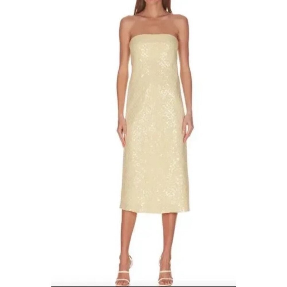 Amanda Uprichard Strapless Cream Dress